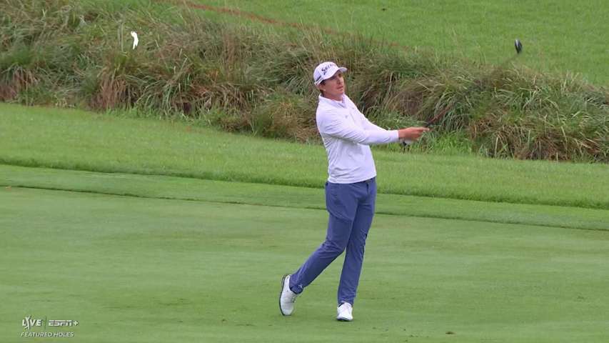 Nico Echavarria makes birdie on No. 15 at Wyndham