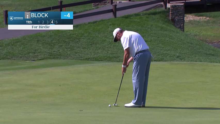 Michael Block makes birdie on No. 11 at Jefferson Lehigh Valley Classic