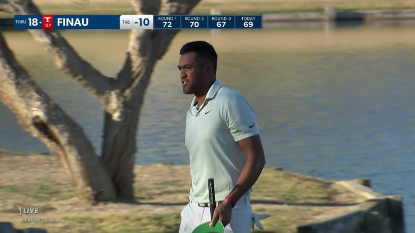 Tony Finau finished with birdie at The American Express