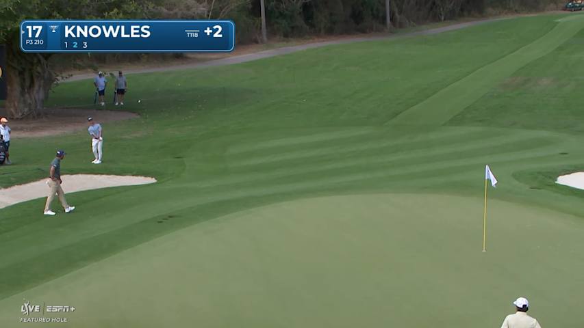 Philip Knowles chips in for birdie at Mexico Open