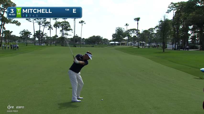 Keith Mitchell hits 220-yard approach to 24 feet, sets up birdie on No. 3