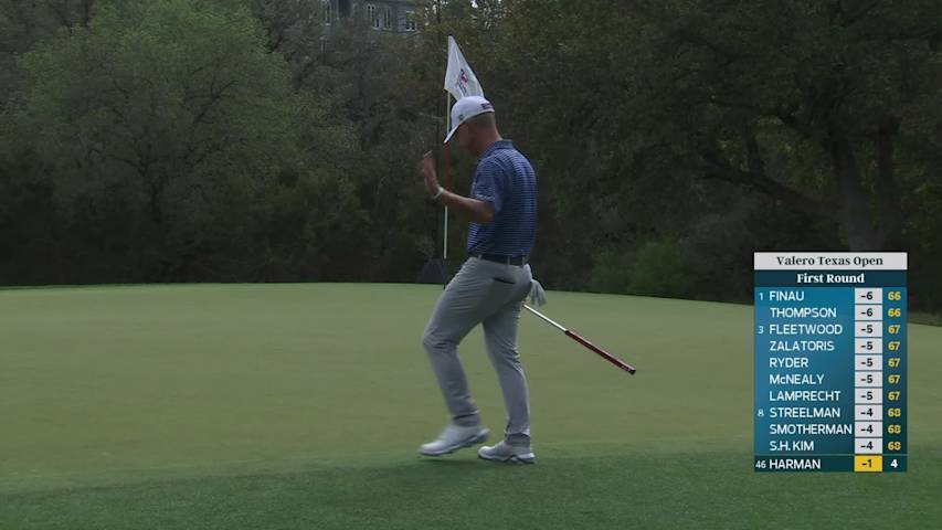 Brian Harman drains 18-foot birdie putt on No. 5 at Valero