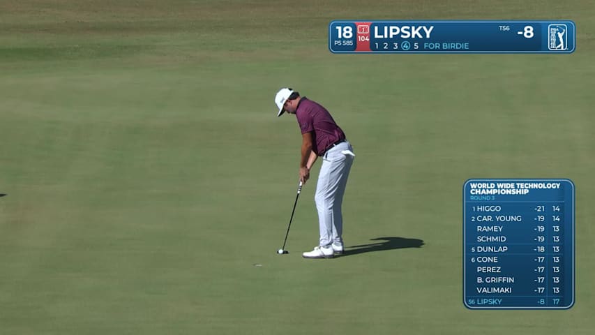David Lipsky makes birdie on No. 18 at World Wide Technology