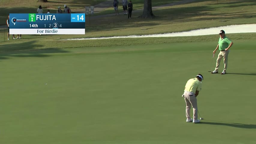 Hiroyuki Fujita makes birdie putt at Simmons Bank