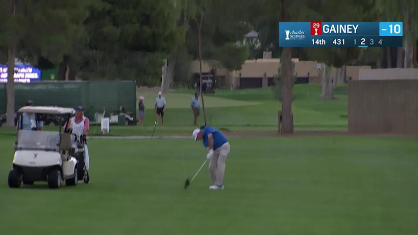 Tommy Gainey makes birdie on No. 14 at Charles Schwab Cup Championship