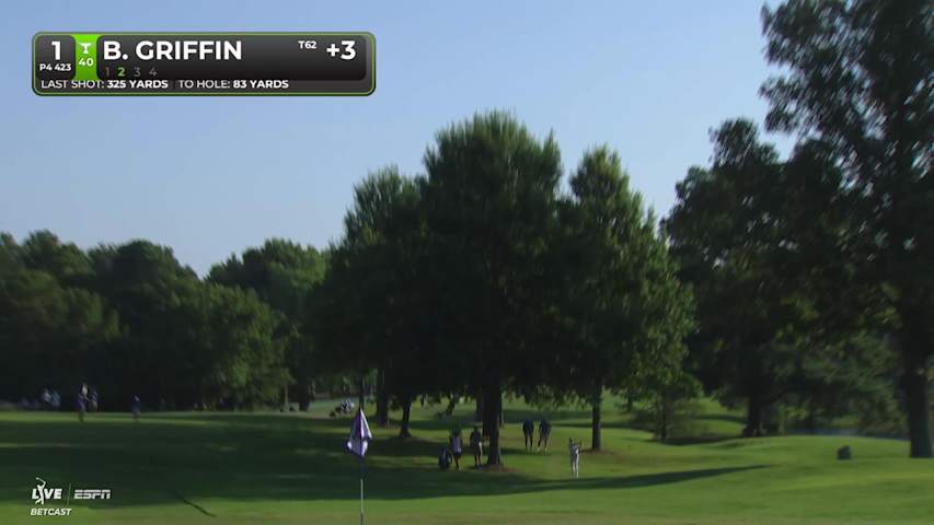 Ben Griffin's 87-yard approach sets up birdie on No. 1 at FedEx St. Jude