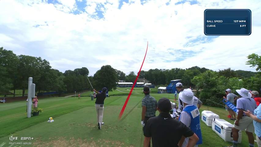 Ryo Hisatsune makes birdie on No. 16 at Wyndham
