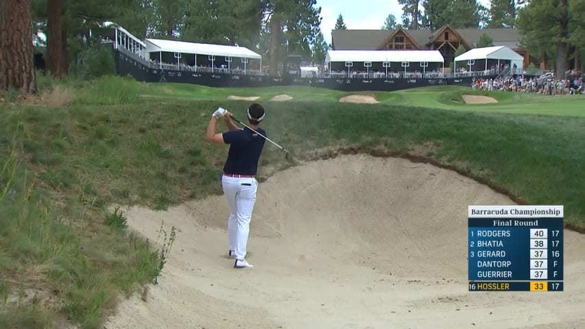 Beau Hossler's incredible bunker shot leads to birdie at Barracuda
