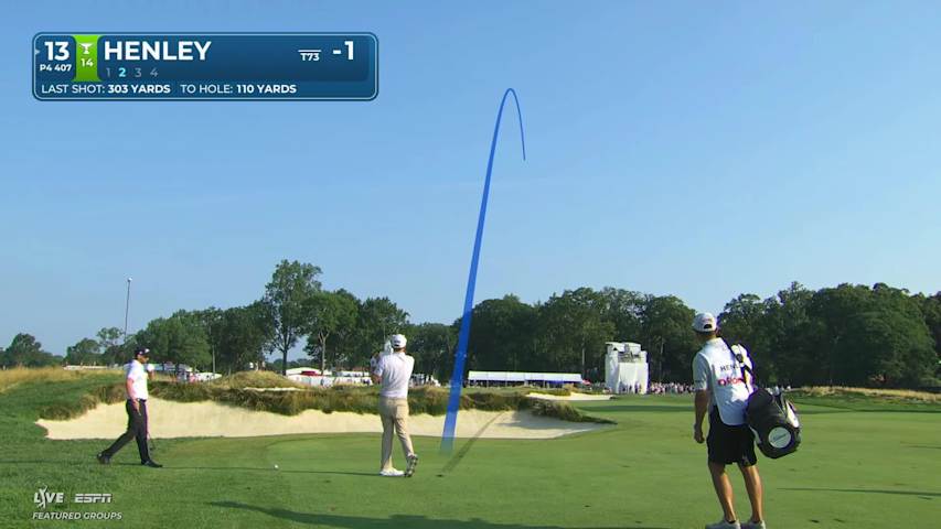 Russell Henley's 109-yard approach sets up birdie on No. 13 at Rocket Classic