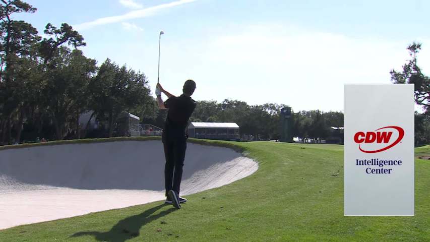 Patrick Rodgers nearly holes out approach shot, sets up birdie on No. 9 at The RSM Classic