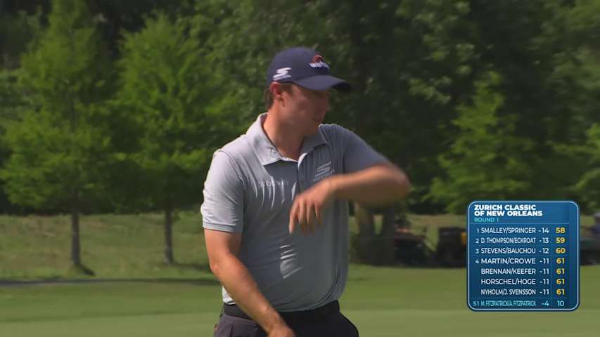 Alex Fitzpatrick/Matt Fitzpatrick makes birdie on No. 11 at Zurich Classic