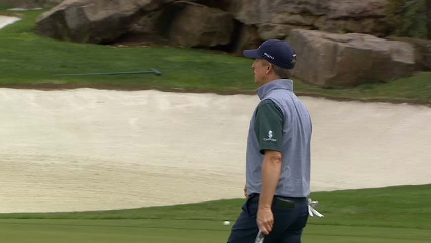 David Toms' birdie putt on No. 10 at Bass Pro Shops Legends of Golf