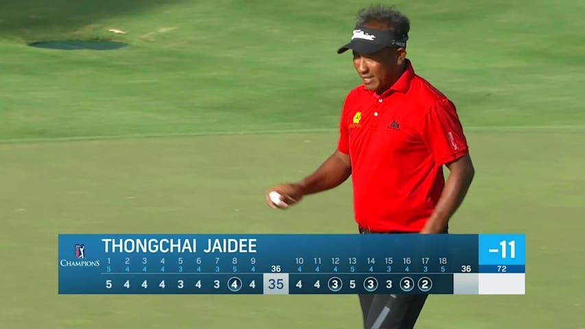 Thongchai Jaidee drains birdie at TimberTech Champ