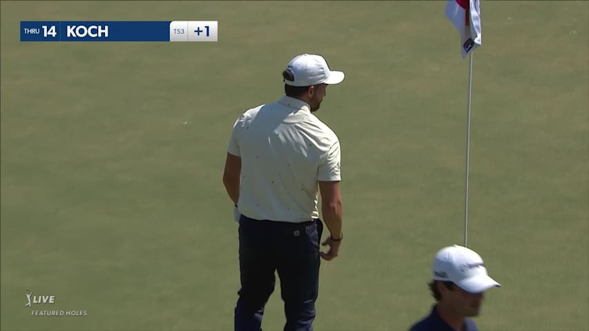 Greg Koch makes birdie on No. 14 at Arnold Palmer