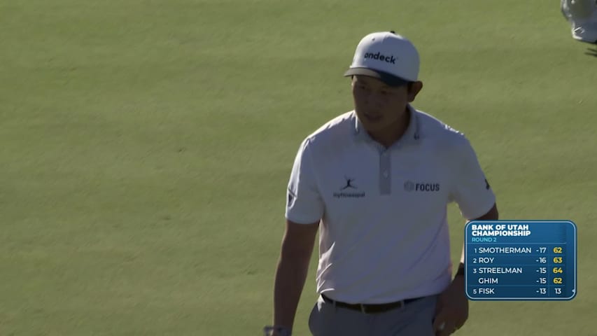Dylan Wu sinks 26-foot birdie putt on No. 17 at Bank of Utah