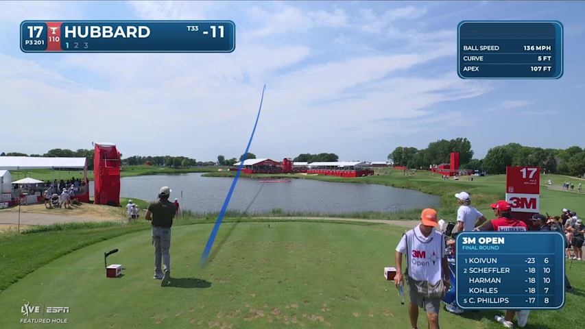 Mark Hubbard hits tee shot to 7 feet, sets up birdie on No. 17 at 3M Open