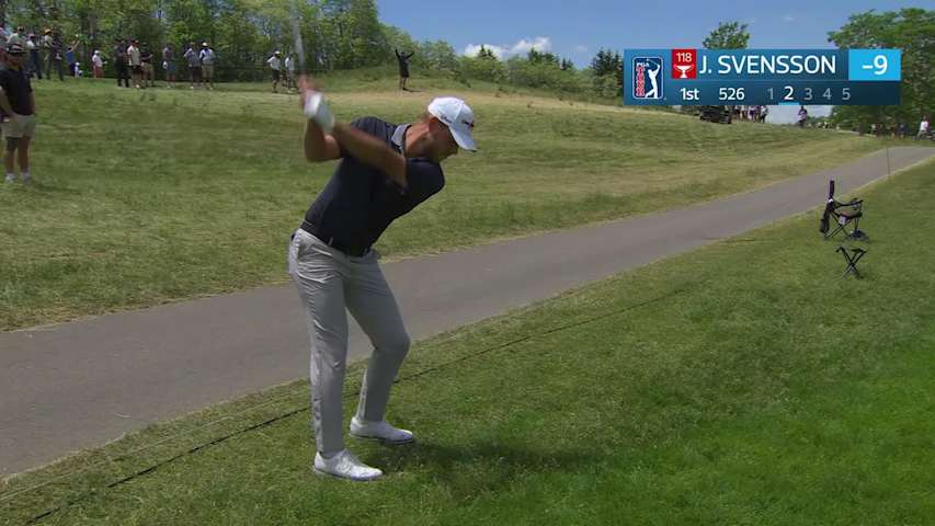 Jesper Svensson's 70-yard approach sets up birdie on No. 1 at RBC Canadian