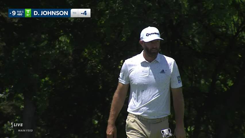Dustin Johnson nearly eagles No. 9 to end round at AT&T Byron Nelson