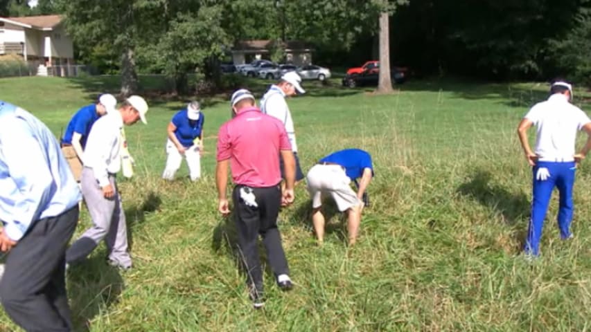 Kevin Na's tee shot requires a search party at Wyndham