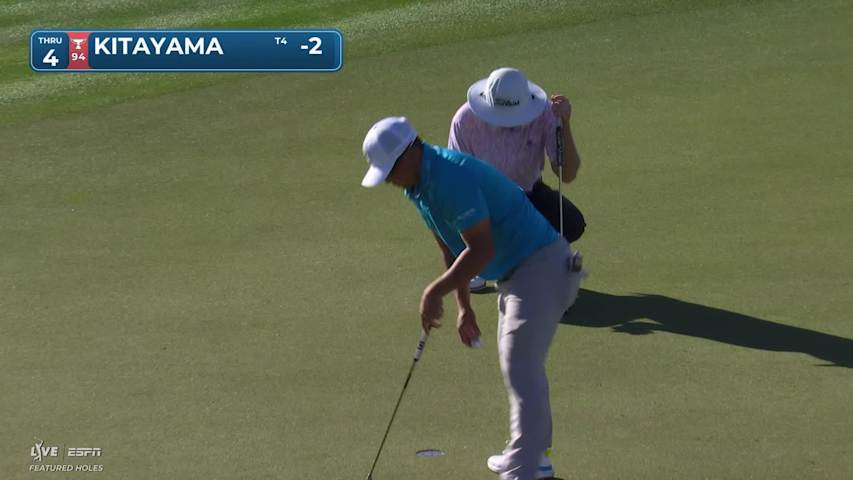 Kurt Kitayama sinks 14-foot birdie putt on No. 4 at WM Phoenix Open