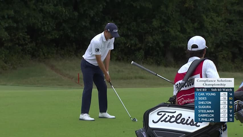 Carson Young makes birdie on No. 15 at Compliance Solutions