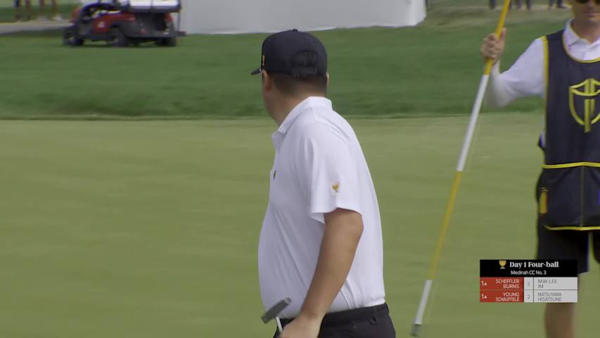 Sungjae Im makes birdie on No. 3 at the 2026 Presidents Cup