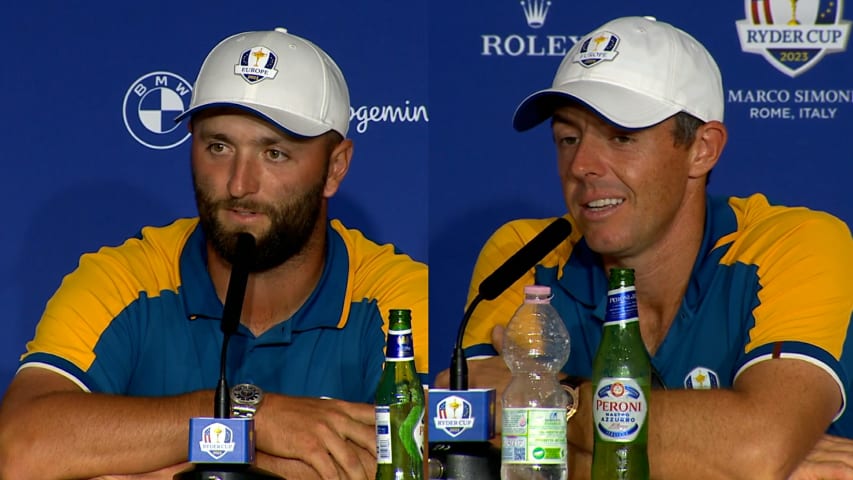 Team Europe news conference after winning the Ryder Cup
