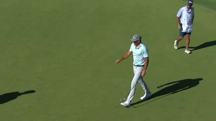 Sam Saunders rattles in lengthy birdie putt at Utah Championship