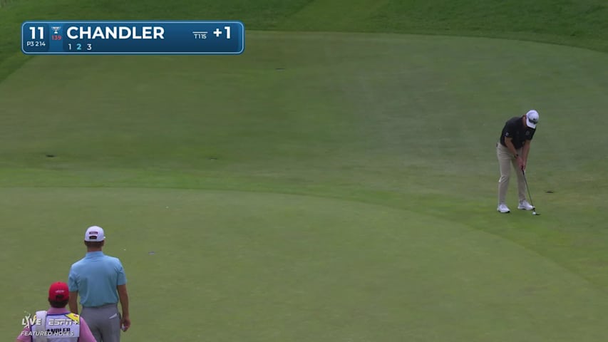 Will Chandler holes out for birdie from 18-feet on No. 11 at RBC Canadian