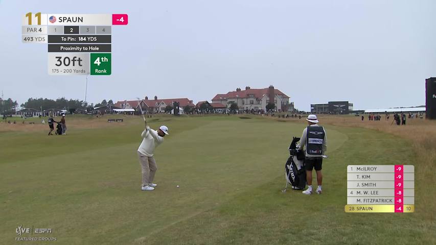 J.J. Spaun's 180-yard approach sets up birdie on No. 11 at Genesis Scottish Open