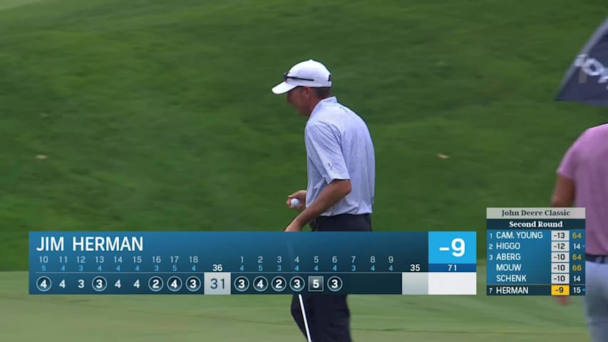Jim Herman makes birdie on No. 6 at John Deere