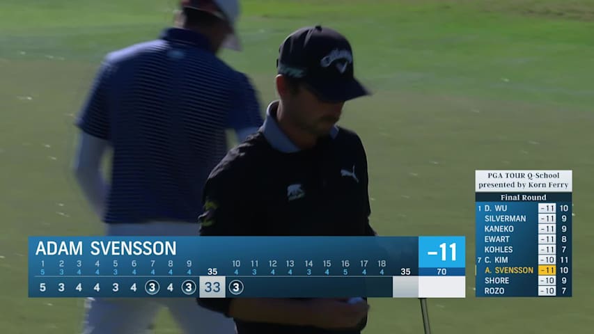 Adam Svensson makes birdie on No. 10 at PGA TOUR Q-School