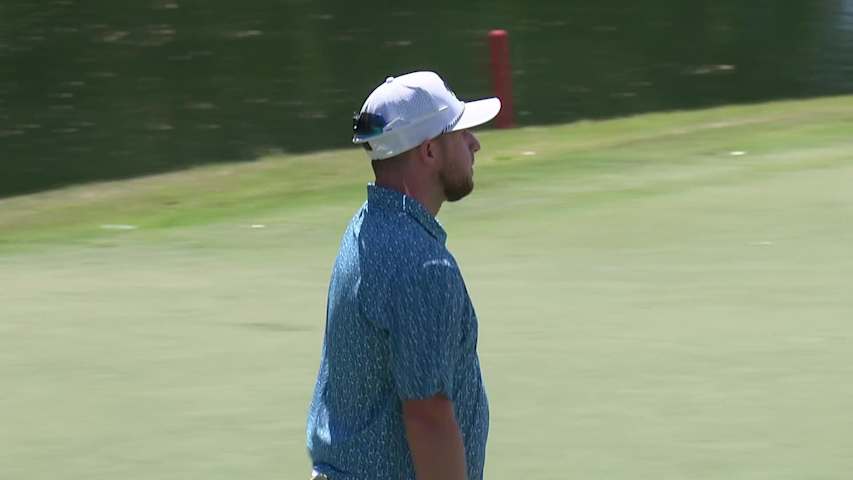 Alistair Docherty makes birdie on No. 14 at Club Car Championship