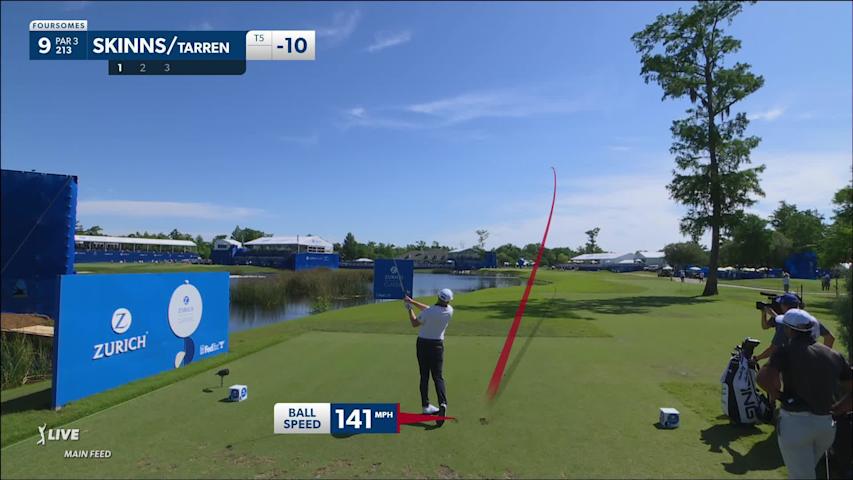 David Skinns sticks tee shot to set up birdie at Zurich Classic