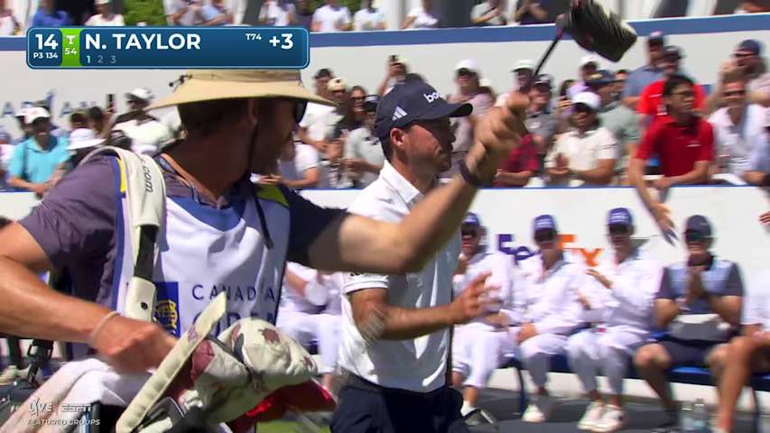 Nick Taylor hits tee shot to 5 feet, sets up birdie on No. 14 at RBC Canadian