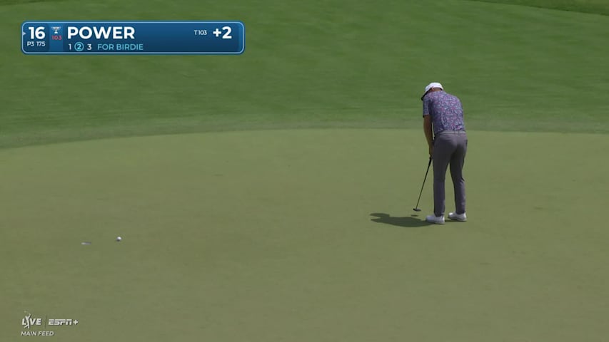 Seamus Power makes birdie on No. 16 at Charles Schwab