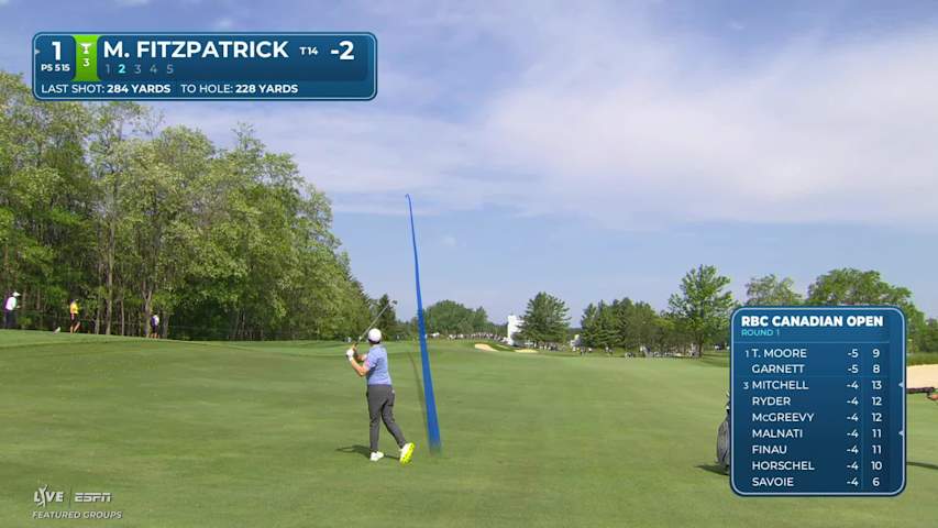 Matt Fitzpatrick sinks 9-foot birdie putt on No. 10 at RBC Canadian