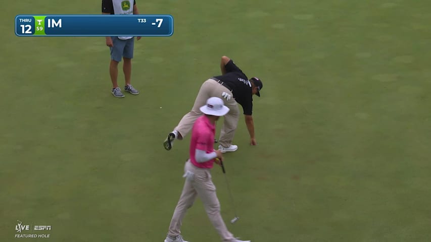Sungjae Im holes 17-foot shot for birdie on No. 12 at John Deere