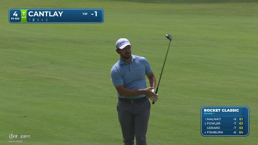 Patrick Cantlay reaches par-5 No. 4 in two, makes eagle at Rocket Classic
