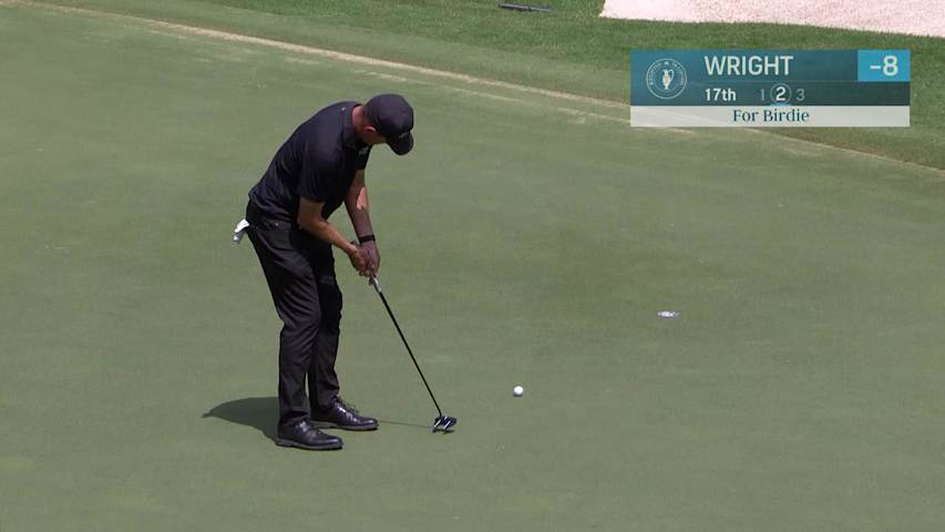 Michael Wright makes birdie on No. 17 at Regions Tradition
