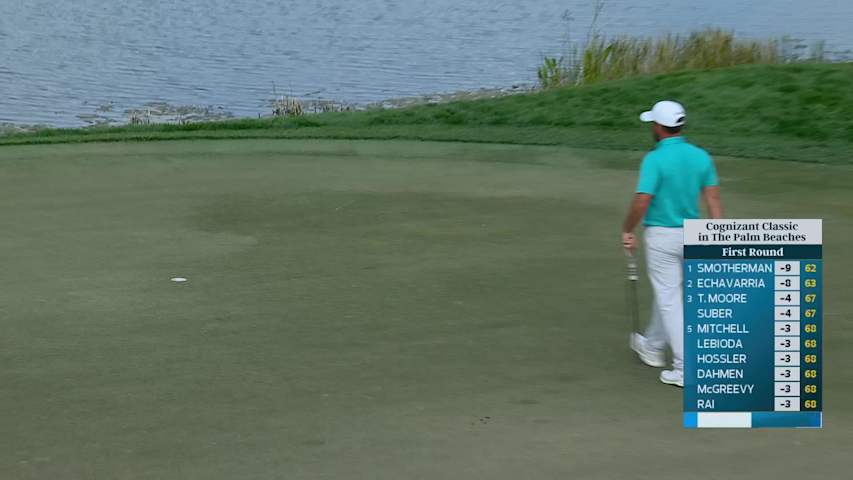 John Parry buries a 30-foot birdie putt on No. 14 at Cognizant Classic