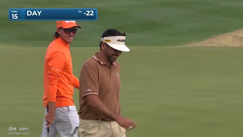 Jason Day pours in 39-foot birdie putt on No. 15 at The American Express