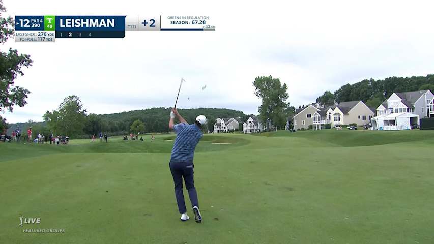 Marc Leishman spins approach to set up birdie at Travelers