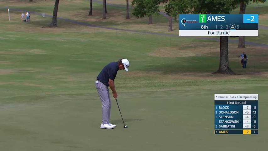 Stephen Ames makes birdie on No. 8 at Simmons Bank Championship