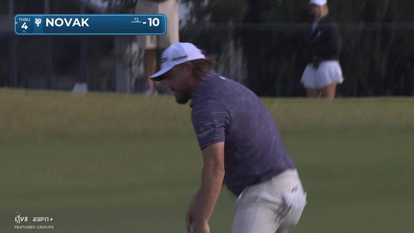Andrew Novak makes birdie on No. 13 at The RSM Classic