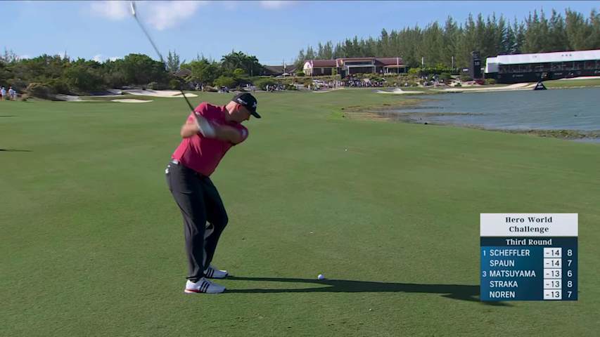 Sepp Straka hits 300-yard approach to 18 feet, sets up birdie on No. 9