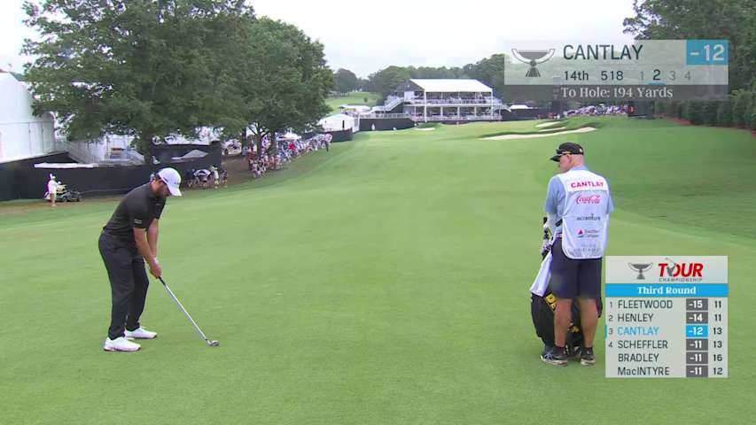 Patrick Cantlay makes birdie on No. 14 at TOUR Championship