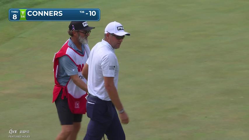 Corey Conners sinks 22-foot birdie putt on No. 8 at 3M Open