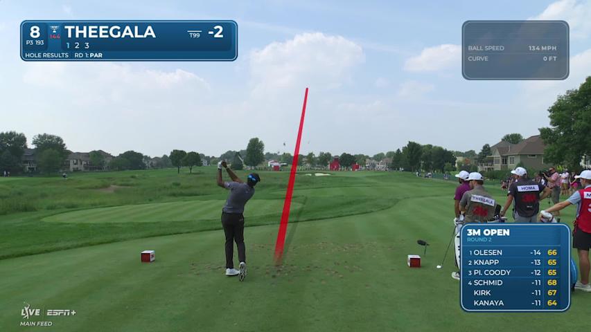 Sahith Theegala nearly aces No. 8 at 3M Open
