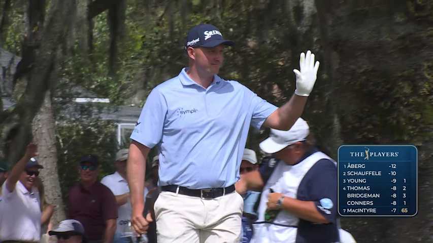 Sepp Straka holes out 46-foot birdie putt on No. 3 at THE PLAYERS